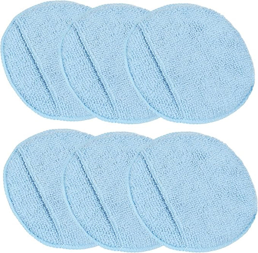 Leather CPR Microfiber Applicator Sponge - Leather Conditioner Applicator, Round Lint-Free Microfiber Applicator Pad for Home and Car Interiors - 6-Pack