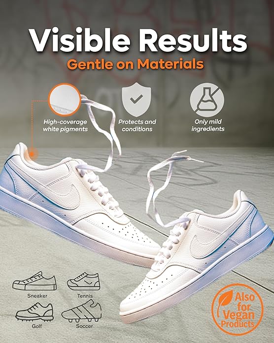 Sneaker White by Collonil | White Shoe Cleaner | Liquid Cream Built-In Sponge