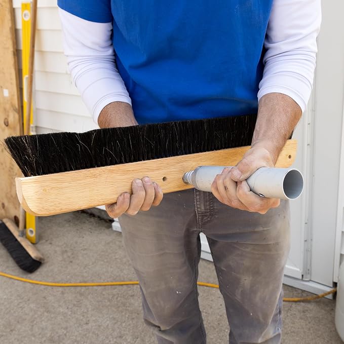 MARSHALLTOWN 36 Inch Polypropylene Broom, 1 3/4 Push Button Handle Adapter