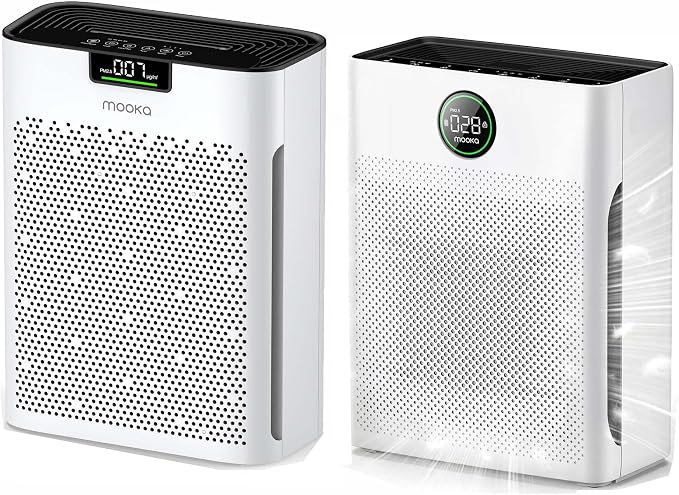 MOOKA 2 Air Purifiers KJ190H and PR1 for Home Large Room up to 2200ft²
