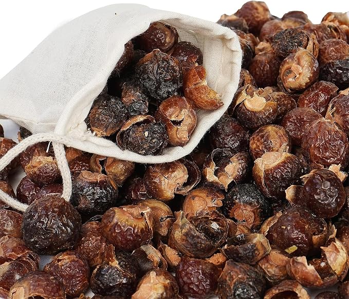 Cure wid Pure Organic Soap Nuts Deseeded 8oz/225g with 1 Wash Bag Approx 90 Loads Eco-friendly Soap Nuts Laundry Detergent,Chemical &Fragrance-free Organic Soap Berries Non-toxic Laundry Detergent