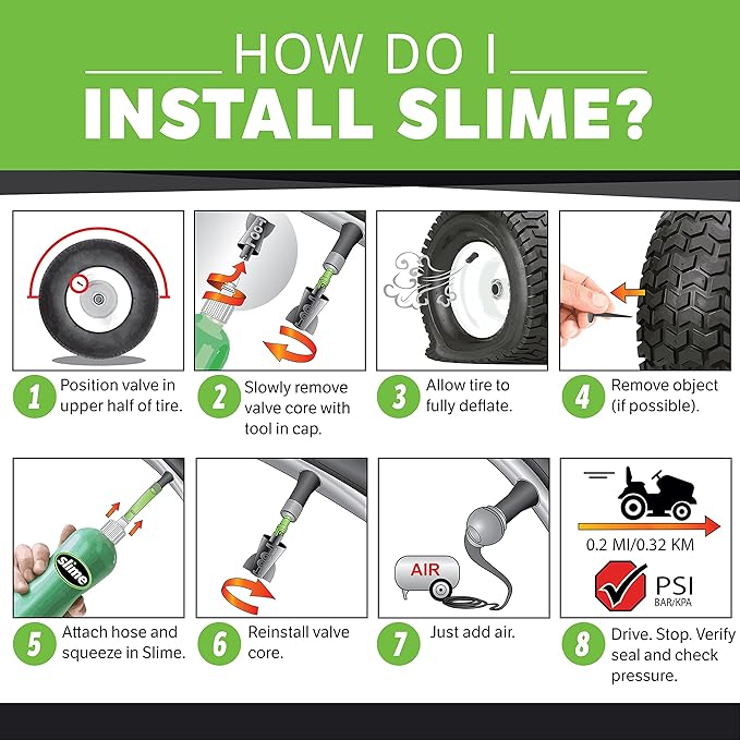 Slime 10206 Flat Tire Puncture Repair Sealant, Prevent and Repair, All Off-Highway Tubeless Tires, Non-Toxic, eco-Friendly, 1 Gallon jug (Pack of 2)