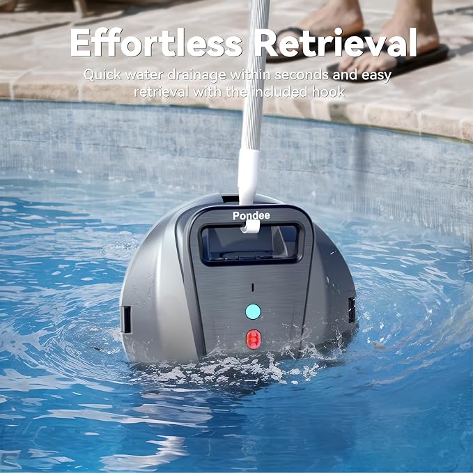 X1 Robotic Pool Vacuum, Cordless Pool Cleaner with 120-Min Runtime, Auto-Parking, 2.5h Fast Charging, for Above-Ground & Flat-Bottom Inground Pools up to 850 sq.ft