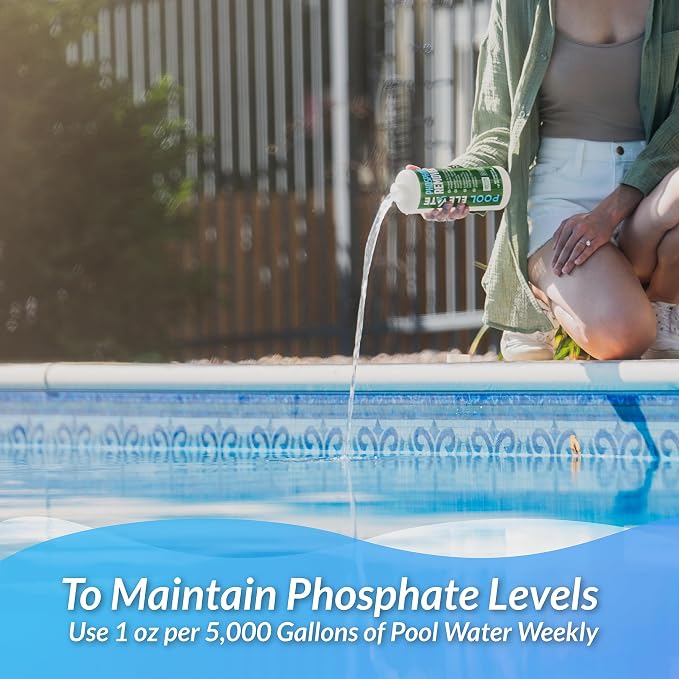 Phosphate Remover - Maintain Crystal Clear Water, Enhance Pool Water Quality for Above and Inground Pools, Safe for Your Pool and Equipment - 32 oz Pack of 2 (64 oz)