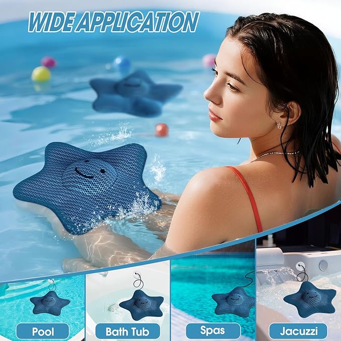 Hot Tub Scum Absorber, Hot Tub Accessories, Spa & Pool Scum Eliminating Balls,Hot Tub Scum Sponge for Hot Tub Oil Absorbing Sponge for Hot Tub Skimmer, Hot Tub Sponge Scum Remover (Starfish)