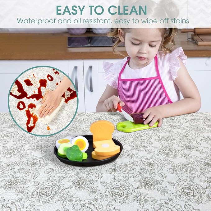 Drawer and Shelf Liner, Non-Slip Kitchen Cabinet Liners Non-Adhesive Thick Strong Grip Waterproof Washable Mats Protect Dresser Shelves Cupboard Bathroom Cabinets, Rose, 18 in X 20 FT