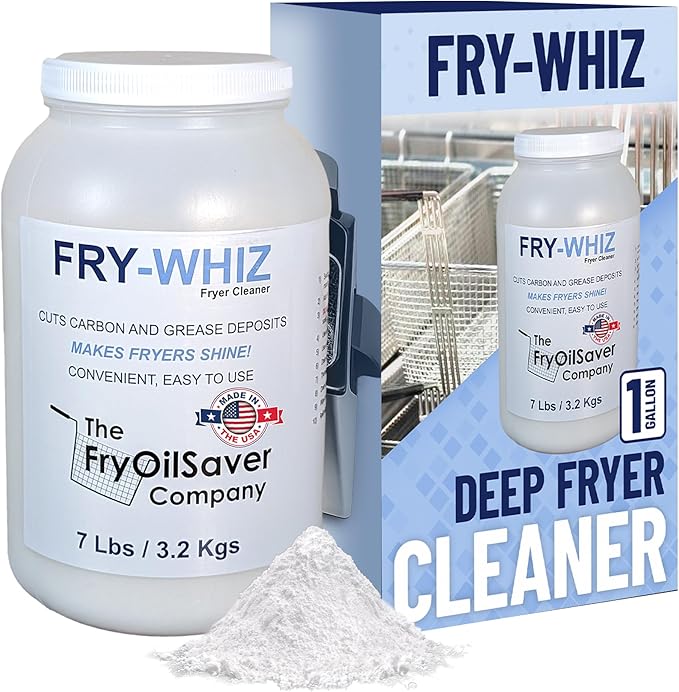 Fry-Whiz 1 Gallon Deep Fryer Cleaner - Commercial Formula for Ovens, Grills & Griddles - No Boil Out Required - Removes Carbon, Grease & Rust - Non-Foaming Food Service Supply