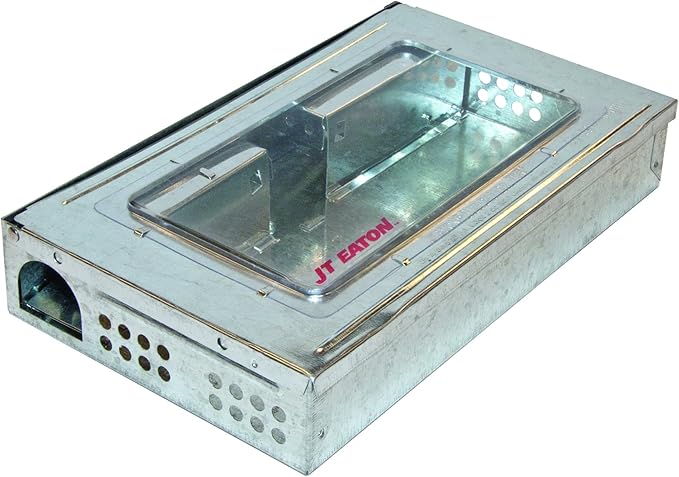 Repeater Multiple Catch Mouse Trap – Galvanized Steel with Clear Window – Humane, Reusable Live Catch Trap for Up to 30 Mice – No Bait Needed, Low-Profile Design