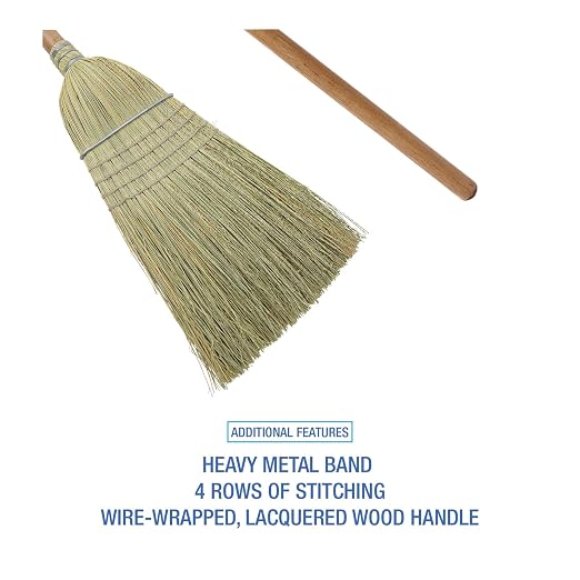 Boardwalk BWKBR10001 100% Corn Warehouse Brooms, 60", Black/Natural (Case of 6)