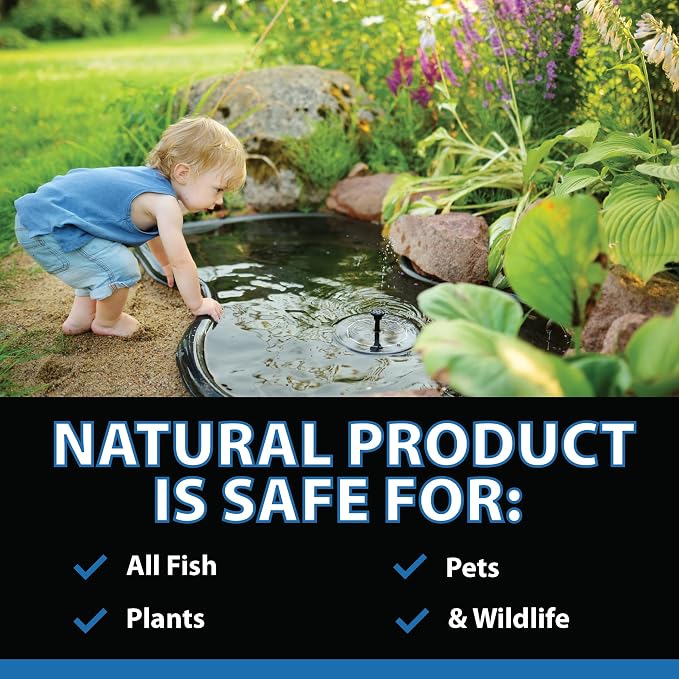 CrystalClear ClarityMax Pond Clarifier, All-in-One Natural Treatment 2.5 LB | Beneficial microbes and enzymes provide max clarity, remove algae stains, and keep water gardens koi fish & pet safe