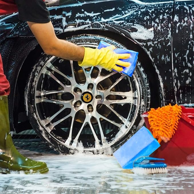 Super Absorbent Sponge Durable Stuff PVA Sponge Box High Water Absorbability Use in Car Boat Kayak After Shower Pick up Liquid Like Vacuum Cleaning Supplies (6 Blue Suction Sponges/Saver Pack)