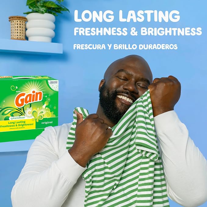 Gain Powder Laundry Detergent, Original Scent, 89 Loads, 82 OZ