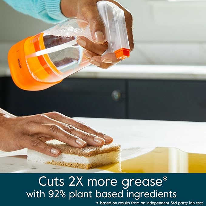 Grove Co. Multi-Purpose Cleaner Refills & Glass Bottle, Orange & Rosemary | 2 refills and 1 Reusable Glass Bottle; Plant-based; No plastic waste; Ammonia & chlorine free; No Harsh Chemicals