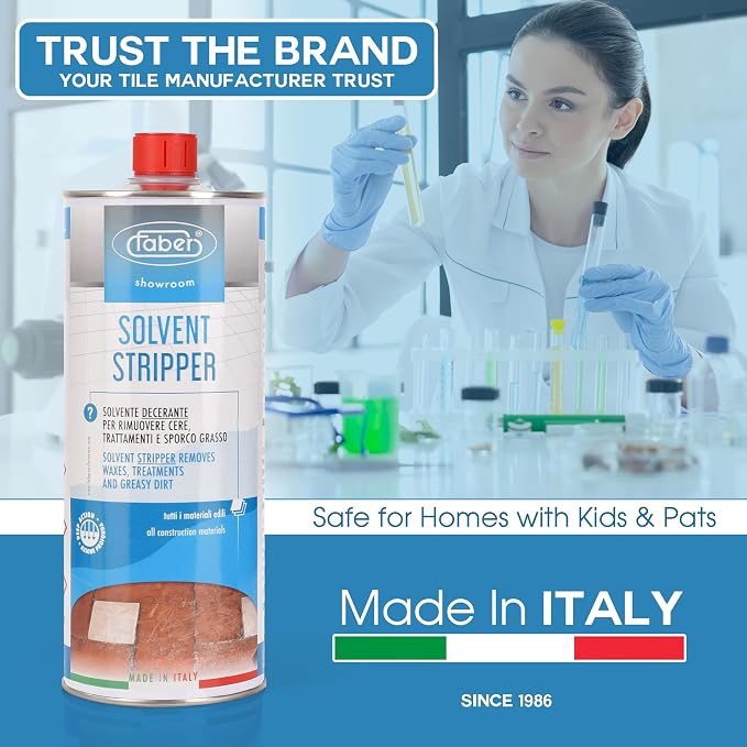 FABER Floor Stripper For Tile & Stone Quick Instant Removal Of Stubborn Dirt & Grease Stains On Tiles, Surfaces & floors. Best Solvent Based Wax Remover & Deep Cleaner For Home & Commercial Use