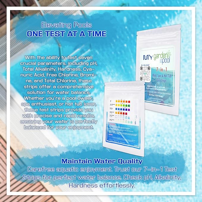 Sirona 82136 Spa pH Balance +, 3 LBS – Includes My Garden Pool 20 Ct. Test Strips & Scum Sponge – Stabilizes pH for Balanced, Clear Spa Water