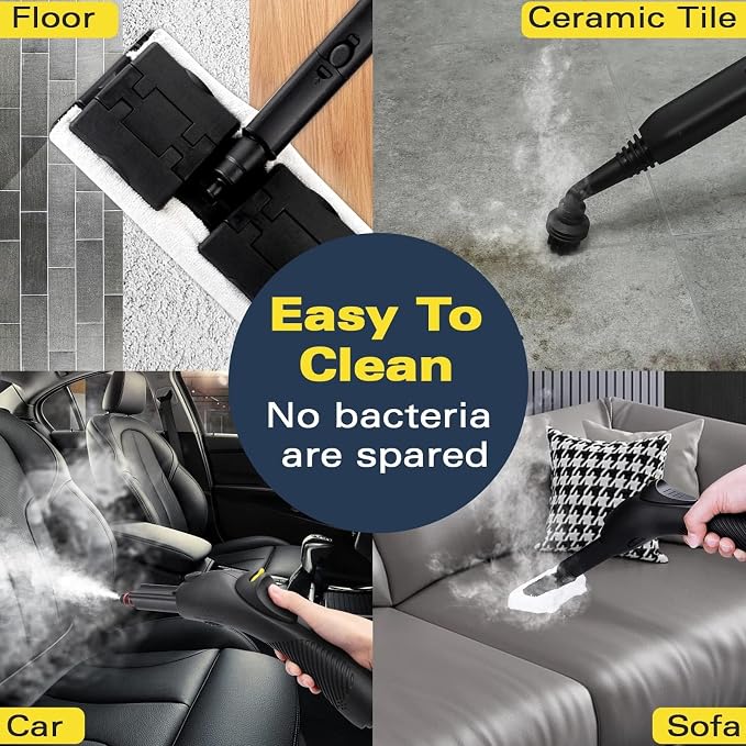 Waitbird Handheld Steam Cleaner, 4.5 Bar High Pressure 248°F Fast Heating Steam Cleaner with 21-Piece Accessories, Chemical Free Multi-Purpose Steamer for Floors, Tile, Grout & Kitchen Grease