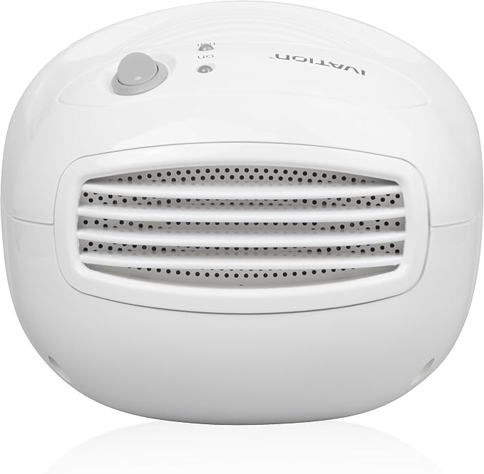 Ivation IVADM10 Powerful Small-Size Thermo-Electric Dehumidifier - for Smaller Room, Cupboard, Basement, Attic, Stored Boat, RV, Antique Car,White