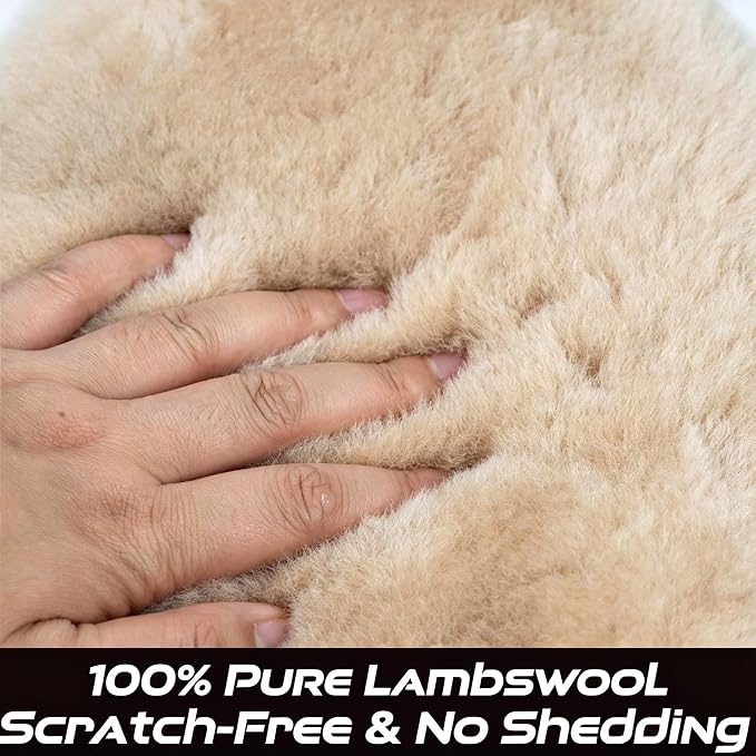Ultra-Soft Lambswool Car Wash Mitt, Extra Large Scratch-Free Cleaning Glove | Paint-Safe, Lift Dirt, Prevent Swirl Marks, Perfect for Washing and Detailing Cars, Trucks, SUVs & Motorcycles
