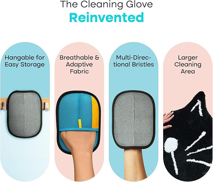 Uproot Washing Machine Cleaner Tablets Pro & Pet Hair Removal Glove Set: Deep-Clean Laundry Tablets for Pet Owners + Reusable Electrostatic Grooming Glove - Tidy Furniture & Laundry