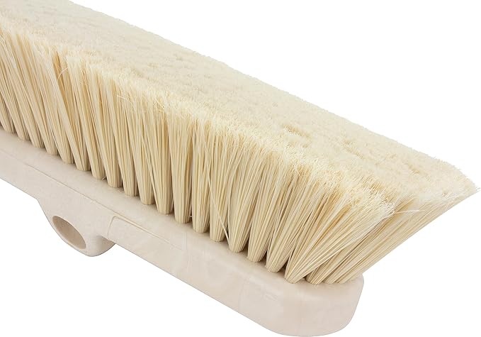 SPARTA 41278EC25 Flo-Thru Plastic Wall Scrub Brush, Equipment Brush With Soft Nylex Bristles For Industrial Kitchens, Hospitals, Commercial Cleaning, 4 Inches, Tan, (Pack of 12)