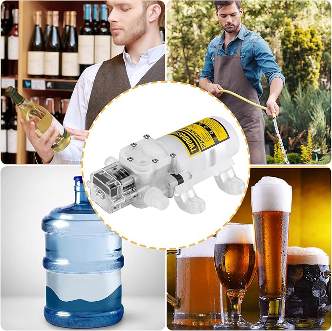 Household Electric Wine Transfer Pump 100-230V Speed Adjustable Food Grade Self-Priming Beer Pump Ideal for Pumping Wine Beverages Filter (Wine Transfer pump)