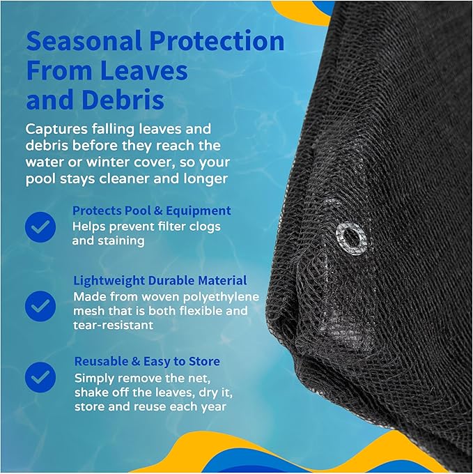 Blue Wave 33-ft Round Leaf Net Above Ground Pool Cover