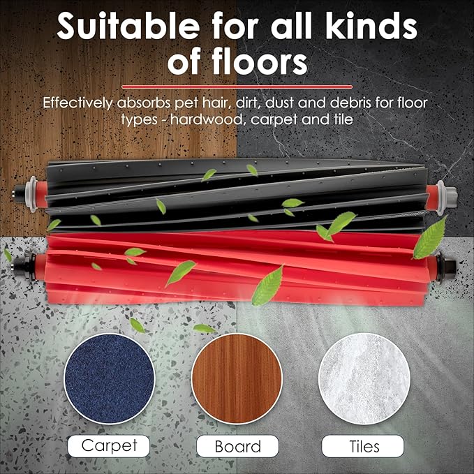 (30 Pack) S8 MaxV Ultra Replacement Parts for Roborock S8 MaxV Ultra/ S8 Max Ultra Robot Vacuum Accessories Kit, 4 Roller Brushes, 4 Big + 4 Small Mop Pads, 6 Dust Bags, 6 HEPA Filters, 6 Side Brushes