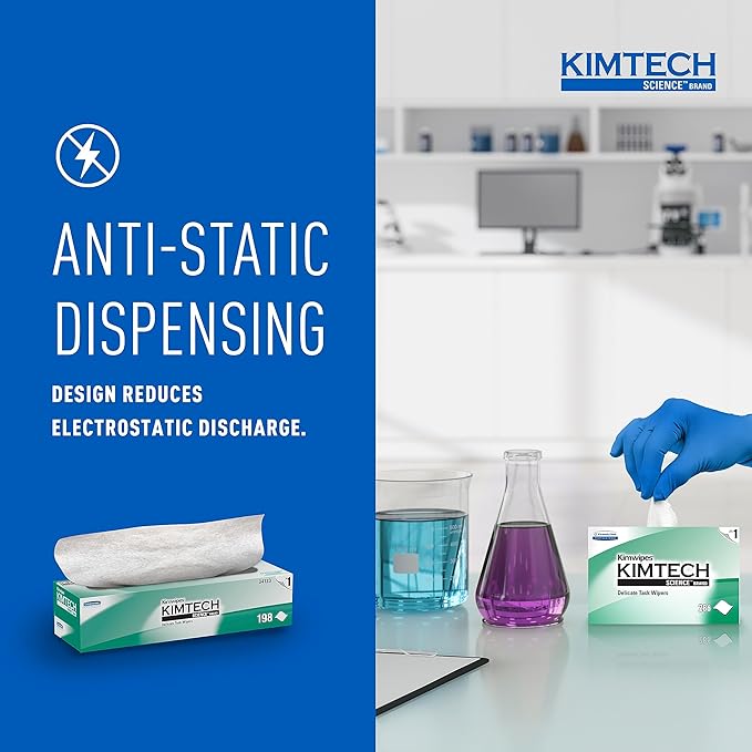 Kimtech Science Kimwipes Disposable Task Wipers 11-4/5 x 11-4/5" 34133, 15 Pack, 2940 Wipes
