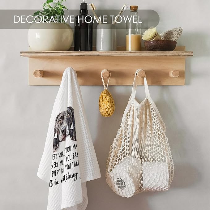 German Shorthaired Pointer Kitchen Towel Gifts Decorative Set of 2, GSP Dog Dish Towels Tea Towels, German Short Haired Dog Waffle Weave Microfiber Hand Towel for Kitchen Bathroom Decor 16x24