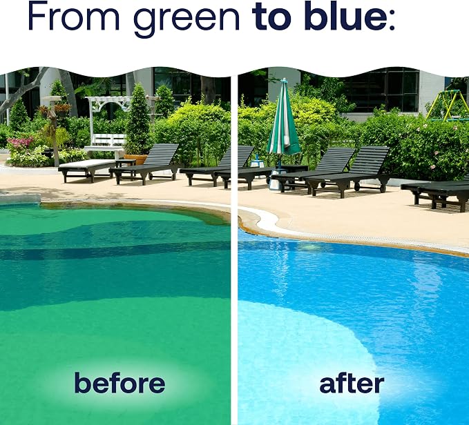 HTH 52038 Swimming Pool Care Green to Blue, Advanced Shock System, 2-Step Swimming Pool Care Solution, 1 Kit (Pack of 2)