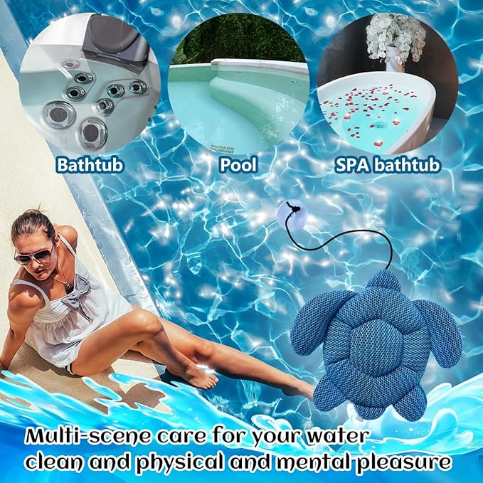 Quttisay Hot Tub Scum Absorber for Spa Hot Tub,Hot Tub Accessories for Adults,Hot Tub Sponge.Hot Tub Oil Absorbing Sponge for Spa & Pool Cleaner,Hot Tub Turtle Scum Absorber Keeps Water Clean,1 Pack