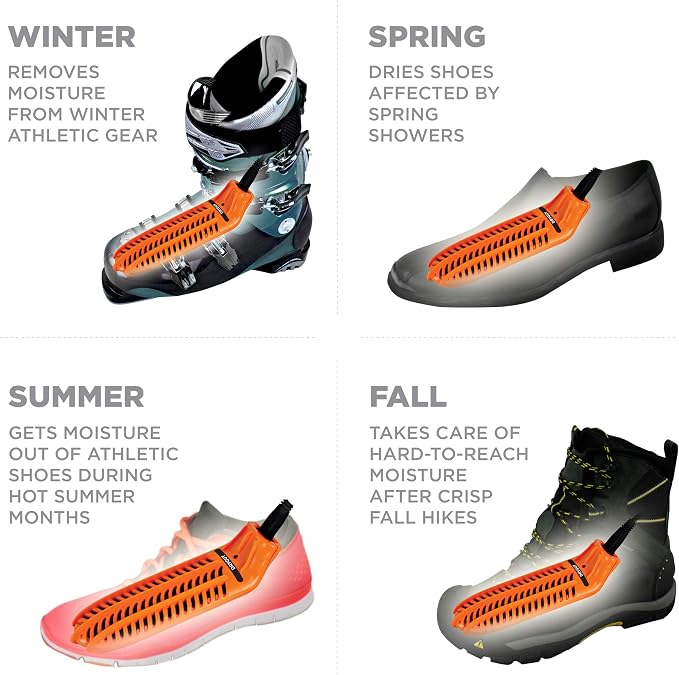 DryGuy Travel Dry DX Boot Dryer and Shoe Dryer, Orange & Black (Pack of 6)
