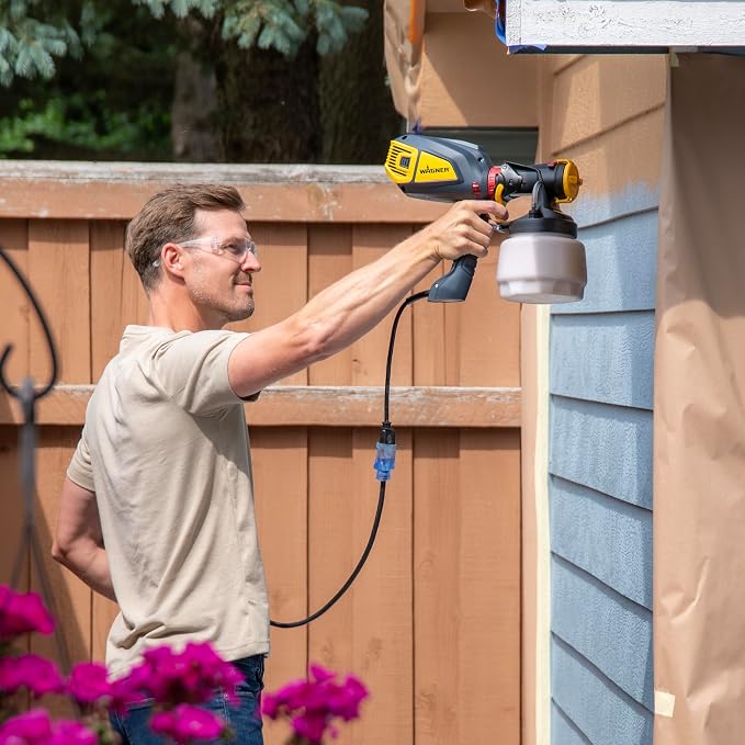 Wagner 2476838 FLEXiO 1500 Handheld HVLP Paint Sprayer, Sprays Unthinned Latex, Includes iSpray Nozzle, Complete Adjustability for All Needs, Lightweight Design