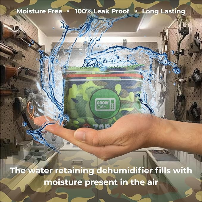 Zarpax Reusable Gun Safe Dehumidifier - The Ultimate Desiccant Bags Solution for Gun Safes, Closets, and More (8-Pack) - Prevent Excess Humidity, Moisture and Mold - Gun Safe Accessory