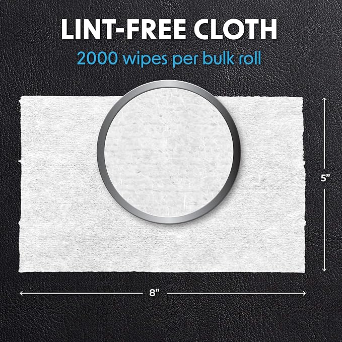 Wipex Max Out Sanitizing Wipes for Gyms - 2000 Wipes Economy Size Refill Rolls for Dispensers, 5"x8" - Ideal for High Volume Commercial Wellness Centers, Schools, Public Facilities & Studios