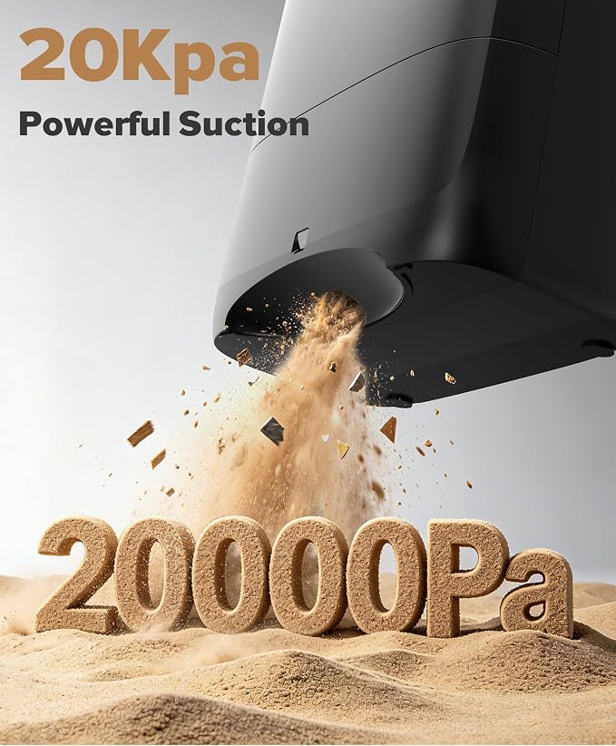 LyriFine Pro Touchless Vacuum Automatic Dustpan, 6L Large Capacity Hair Vacuum for Salons, 20Kpa Suction Ultra Fast & Powerful Corded Canister Vacuum for Pet Hair Food, Auto Sensors, Bagless (Large)