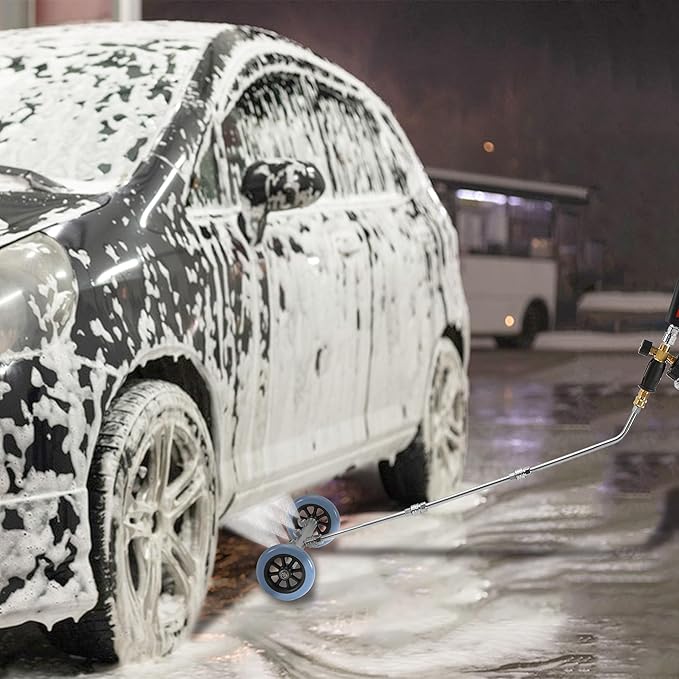 RIDGE WASHER Pressure Washer Undercarriage Cleaner, 16 Inch Undercarriage Washer with Foam Cannon, Under Car Cleaner with Straight Extension Wand, 4000 PSI