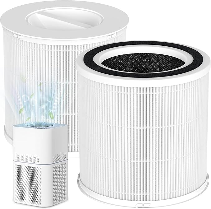 2 Packs AP301 AP302 True HEPA Replacement Filter Only Fit for JOWSET & Dayette AP301 AP302 Air Cleaner Purifier for Home Large Room Up to 2200ft², Not Fit for AP401 AP402 AP403 AP404