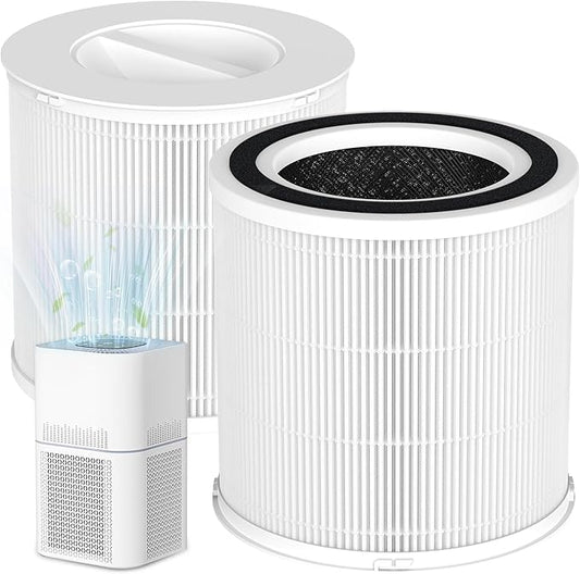 2 Packs AP301 AP302 True HEPA Replacement Filter Only Fit for JOWSET & Dayette AP301 AP302 Air Cleaner Purifier for Home Large Room Up to 2200ft², Not Fit for AP401 AP402 AP403 AP404
