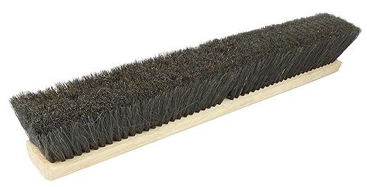 Weiler 42002 24" Block Size, Black Horsehair Fill, Fine Sweep Floor Brush,Natural
