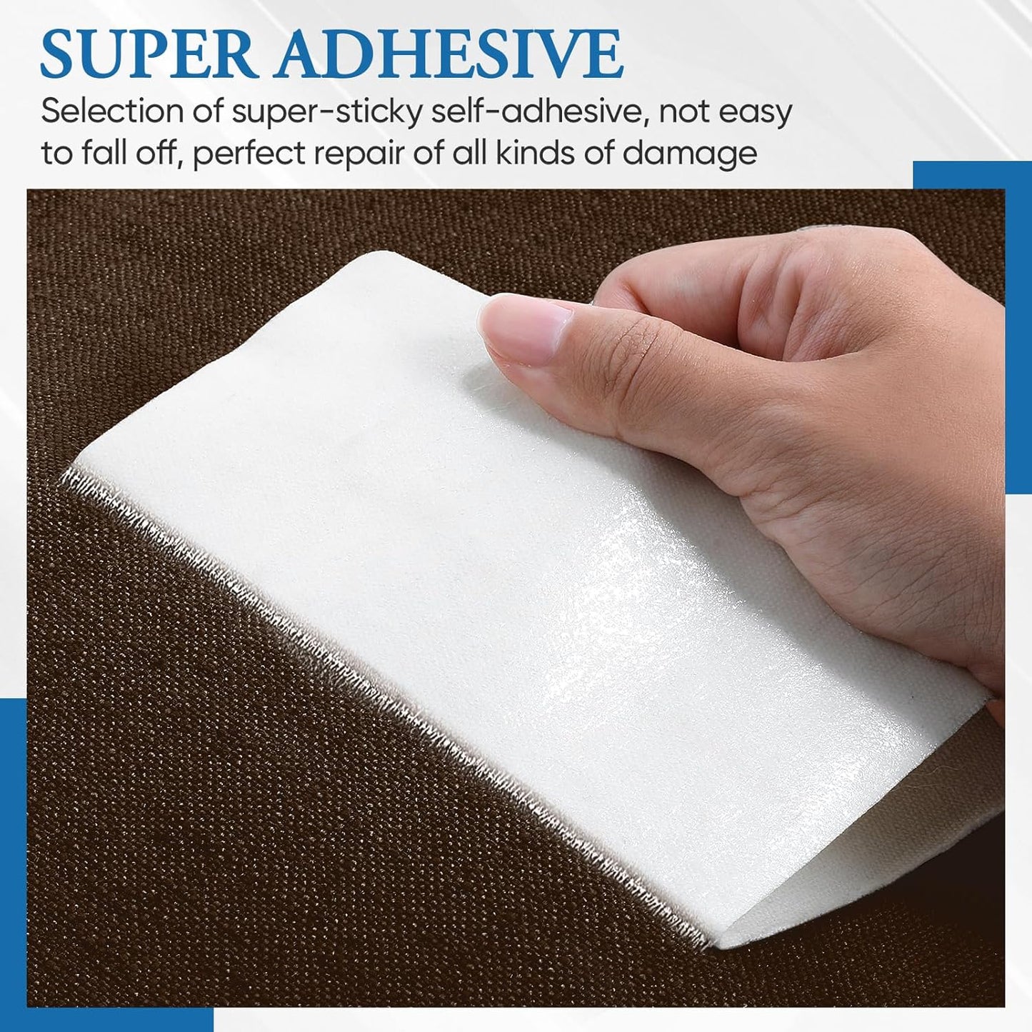 Canvas Patch 5.5 x 8 Inches 6Pcs Self-Adhesive Waterproof Canvas Patch Kit for Repairing Tents,Sofas,Boat Covers,Camping Chair,Awnings,Car Seats.(Dark Brown)