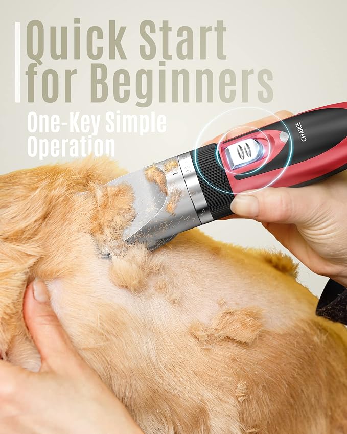 oneisall Dog Shaver Clippers Low Noise, Dog Nail Grinder and Paw Trimmer Kit