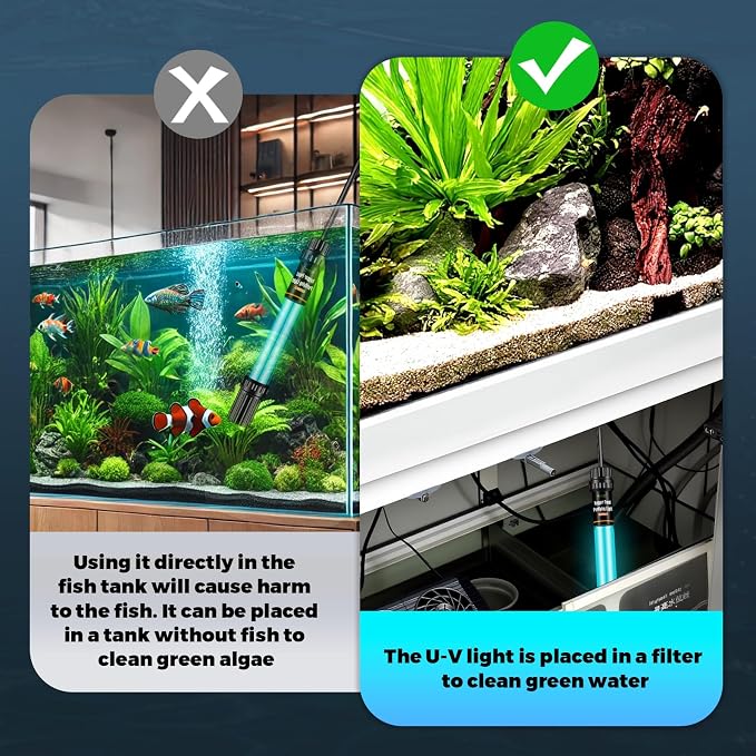 hygger 32W Aquarium U-V Light for 200-2200 Gallon, Pond Water Clarifier for Green Water and Algae Clean, for Koi Pond, Large Fish Tank, Swimming Pool, Cold Plunge, Spa