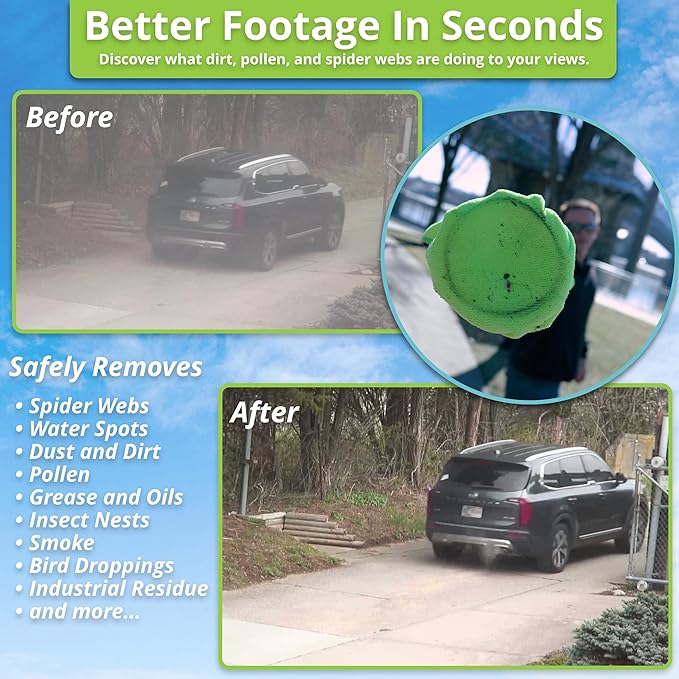 PRO Surveillance Cleaning Kit - Safely Clean Any Security Camera Safely From The Ground