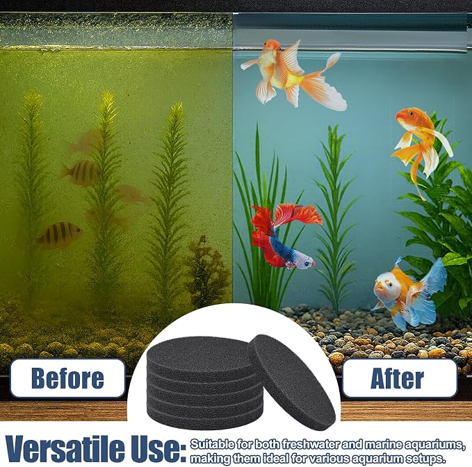 Fx4 Carbon Filter Pads Compatible with Fluval FX4 FX5 / FX6 Canister Filter,Replacement Carbon Impregnated Foam Pads Aquarium Filter Media Pack of 12