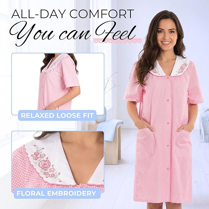Dreamcrest Short Sleeve Duster Housecoat