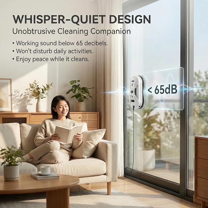 Automatic Window Cleaning Robot, Window Cleaner Robot Auto Dual Spray, 2026 Model Robot Limpia Vidrios AI Path Planning, 3000Pa Suction, Remote Control, Edge Detection for Streak-Free Glass - SS1