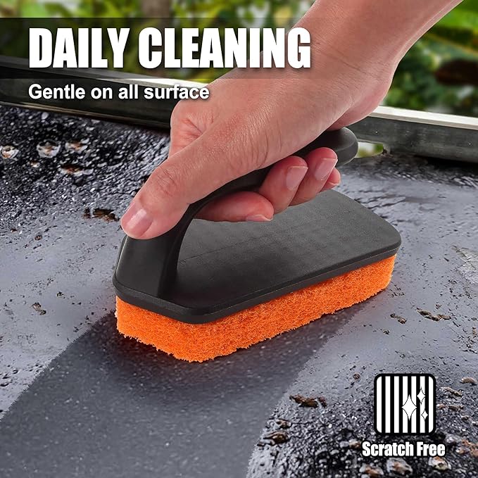 GRILLART Grill Brush Bristle Free and Scouring Pads 4 PCS