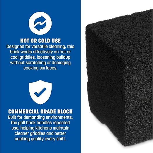 SPARTA 4071000 Fiberglass Grill Brick, Grill Cleaner, 8 X 4 Inches, Black, (Pack of 12)