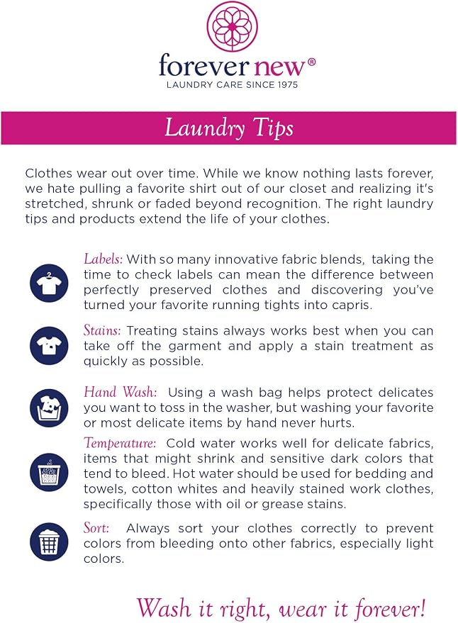 FOREVER NEW Delicate Hypoallergenic Laundry Detergent Powder - 6-8 Large Loads - Gentle washing detergent for Silk, Cashmere, Bra, Undergarments, Cotton, Wool, etc. - Original Scented - 4oz